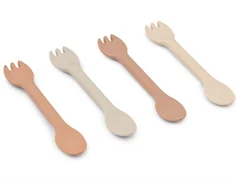 Liewood rose multi mix 2-i-1 bestik Jan silikone (4-pak)